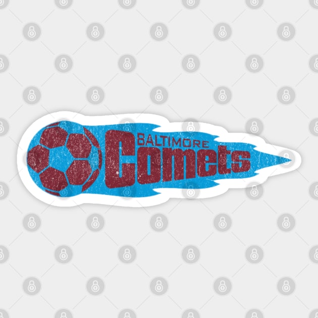 Baltimore Comets Retro Soccer 1970s Vintage Team Design Sticker by Yesteeyear